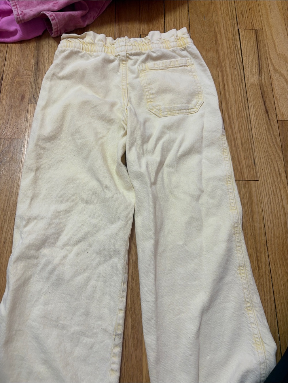 Primark Cream Kids Elastic-Waist Sweatpants with Back Pocket